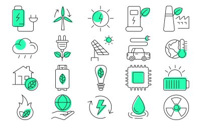 Energy Line Icons