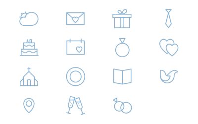 Wedding Line Icons