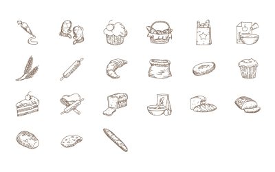 Bakery Line Icons