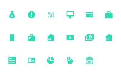 Bank Flat Icons