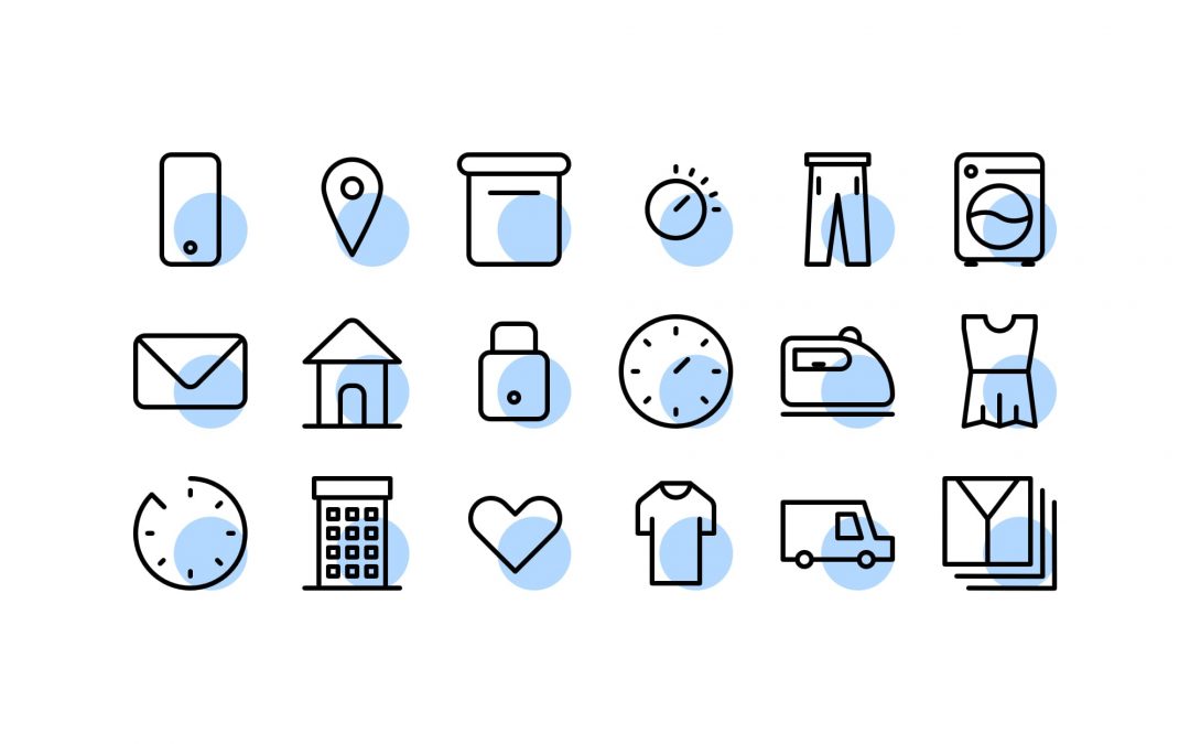 Dry Cleaning Line Icons