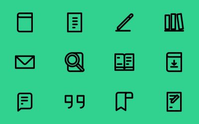 Ebook Line Icons