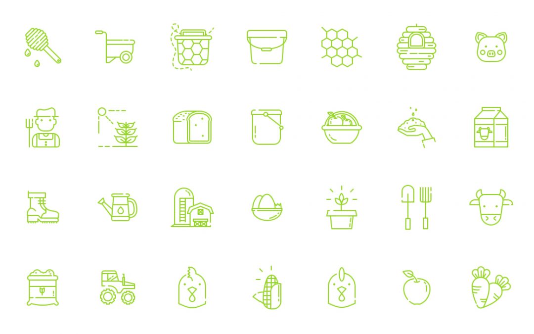 Farmer Line Icons