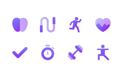 Fitness Flat Icons