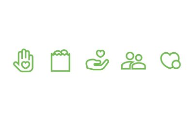 Food Bank Line Icons