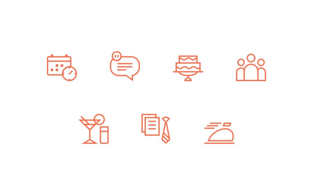 Food Catering Line Icons