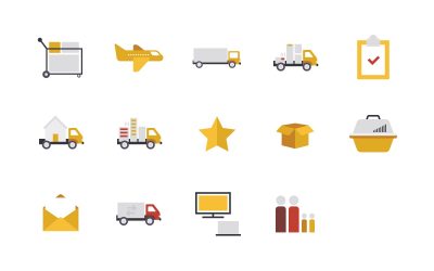 Moving Company Line Icons