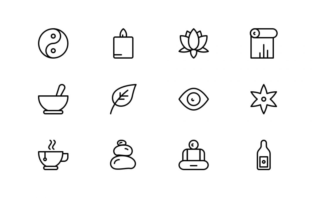 Yoga Line Icons