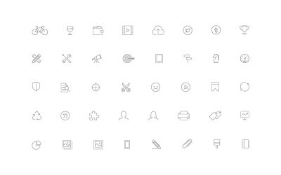 IT Company Line Icons