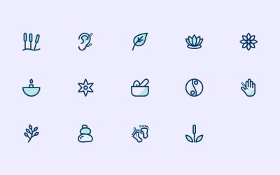 Acupuncture Line Icons