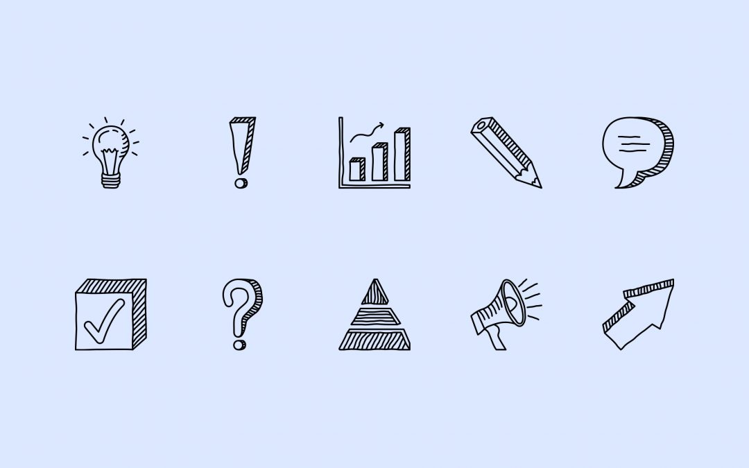 Social Media Consultant Hand Drawn Line Icons