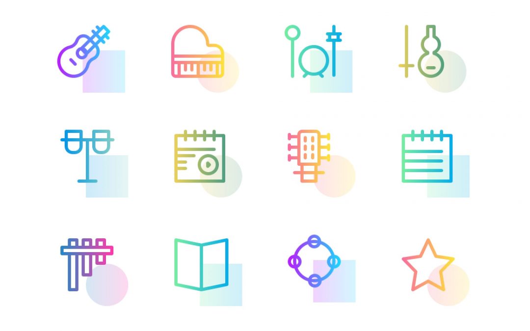 Music Teacher Flat Icons