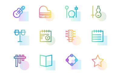 Music Teacher Flat Icons