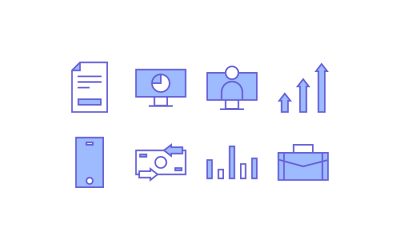 Brokerage Firm Line Icons