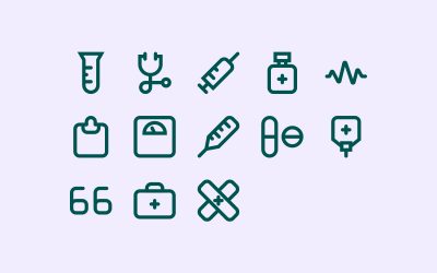 Family Doctor Line Icons
