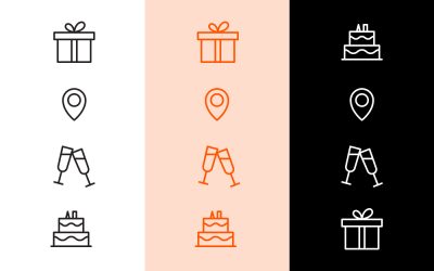 Chocolatier Line Icons