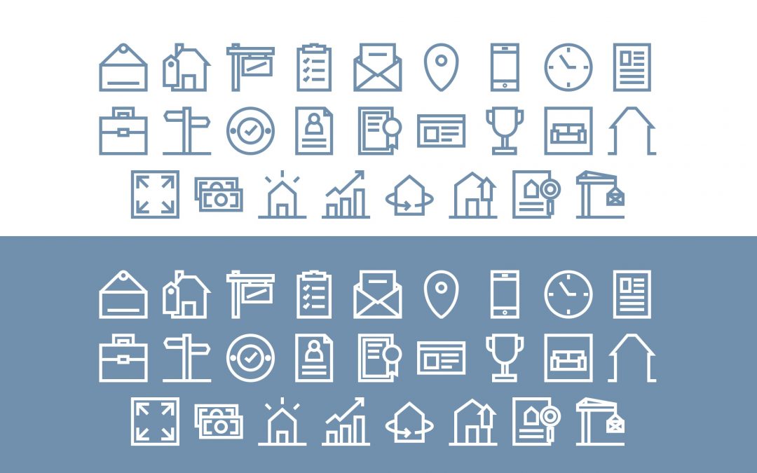 Real Estate Agent Line Icons