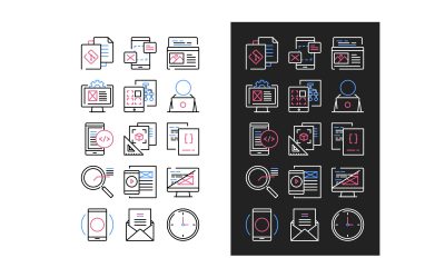 Web Developer Line Icons